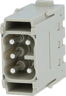 Obrázok produktu pre HARTING Han ES modul, kolíkový konektor (M), konektor s pružinovým uchytením, 5-pólový, 400 V, 16 A – 1 kus
