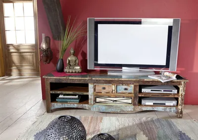 Produktbild von MASSIVMOEBEL24 TV-Board Altholz 180x50x50 mehrfarbig lackiert NATURE OF SPIRIT #18