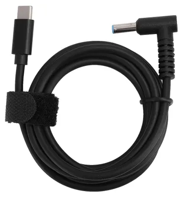 Image de Câble de recharge CC PD, cordon d'alimentation pour ordinateur, accessoire pour ordinateur portable, connecteur Type-C vers 4,5 x 3,0 cm avec embout de protection