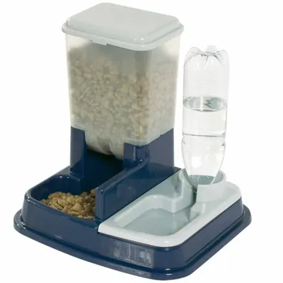 Image de FLAMINGO Distributeur d'eau et de nourriture pour animaux domestiques Duo Max bleu 5344046