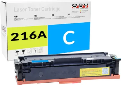 Produktbild von Toner kompatibel HP W2411A / 216A – ersetzt HP 216A – Cyan – 850 Seiten – für HP M183fw, M182nw, M155nw