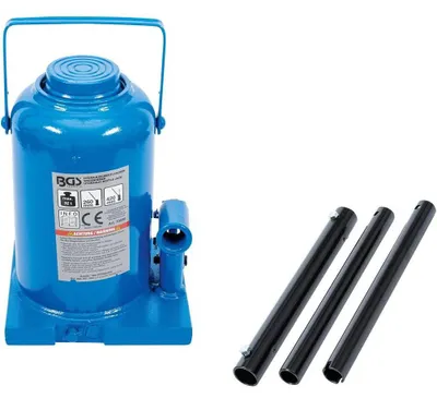 Image de Cric à Vérin Hydraulique 32 t - 195 x 280 x 209 mm - Capacité 32 t, Robuste et Fiable, Acier, Pro - D-Work