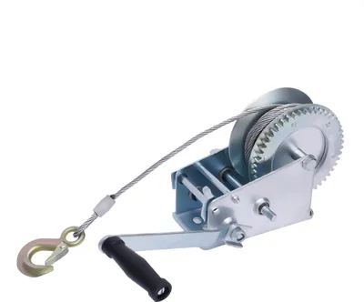 Image de Treuil manuel - Manuel - Câble de 10 m - Force de traction de 544 kg - Pour bateaux, VTT et remorques