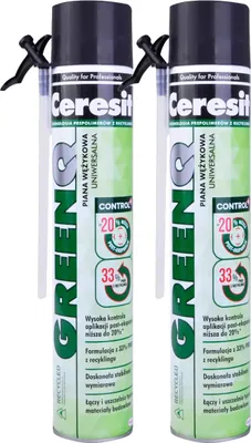 Image de Mousse expansive Ceresit PowerPolyuréthane- Mousse de montage 2 x 750 ml - blanche