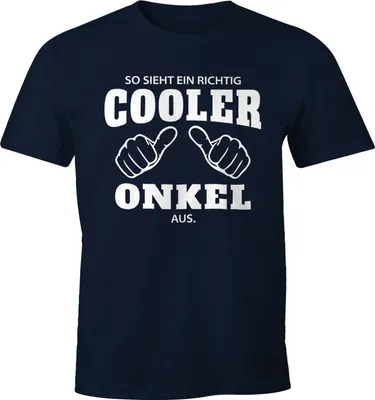 Produktbild von Herren T-Shirt So sieht ein richtig ein richtig cooler Onkel aus Fun-Shirt Moonworks® L