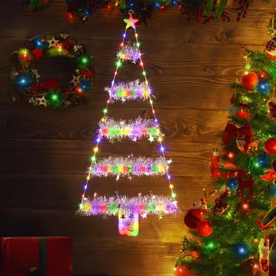 LED-Lichterkette 81 cm, 97 LEDs, Timer, 8 Modi, bunt