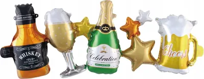 Immagine prodotto di Ghirlanda di palloncini in foil BOTTIGLIE Champagne 96x33cm