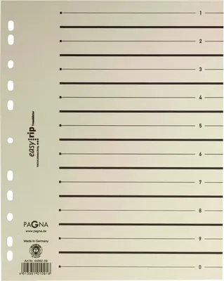 Produktbild von Trennblätter A4 2-farbig mit Perforation 100 Stück farbig sortiert Packung mit 10 Stück