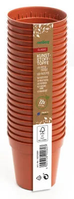 Produktbild von 6 cm Kunststofftöpfe rund (22 Stück) | Anzuchttöpfe von Romberg, Menge (Stück):1 Stück