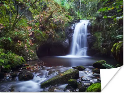 Produktbild von MuchoWow® Poster Wasserfall - Natur - Wasser 80x60 cm - Kunst für zu Hause