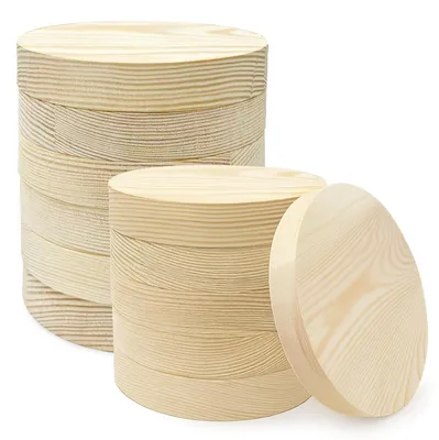 Produktbild von Omgoods – 12 Holzscheiben für kreative Bastelarbeiten und Dekorationen