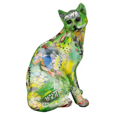 Produktbild von Casablanca Figur, Katze, "Street Art", Graffiti, Kunstharz, mehrfarbig, , L. 15 cm, B. 22 cm, H. 28 cm 37394