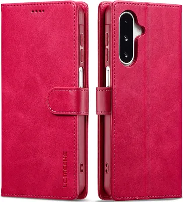 Produktbild von Hülle für Samsung Galaxy A17 5G/4G, Klapphüllen Brieftasche Leder Magnetverschluss Ständer Schutzhülle Rosa