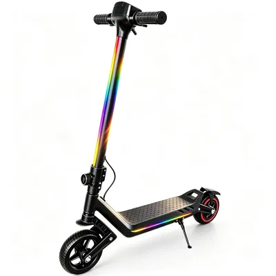 Produktbild von Elektroroller Für Kinder, Faltbarer E-scooter 16km/h, City Kinderroller Für Kinder 6-12 Jahren,10 km Reichweite, 130W, U8 Elektroscooter Schwarz