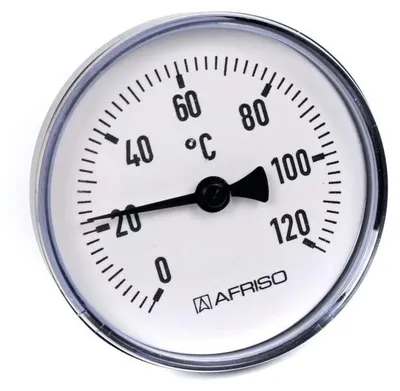 Produktbild von AFRISO Bimetall-Zeigerthermometer 0-120 °C Messing