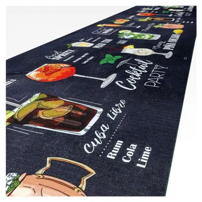 Produktbild von Küchenteppich Küchenläufer waschbar rutschfest 300 x 52 cm