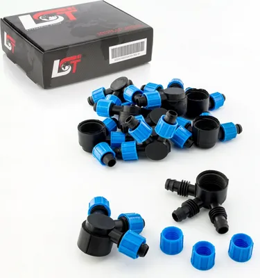 Produktbild von 10x 3-Wege Verteiler PE-Schlauchverbinder Verschraubung Bewässerungssystem 17mm
