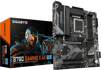 Produktbild von Gigabyte B760 GAMING X AX - Intel - LGA 1700 - Intel® Celeron® - Intel® Core™ i3 - Intel® Core™ i5 - Intel® Core™ i7 - Intel® Core™ i9,... - LGA 1700 - DDR5-SDRAM - 128 GB