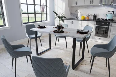 Imagen del producto de Mesa de comedor Shefa Line Seattle, 140 cm, hormigón gris