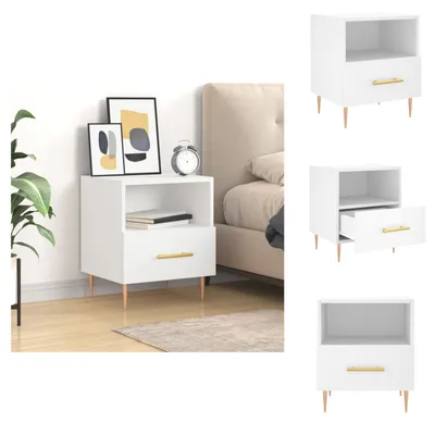 Immagine prodotto di vidaXL Comodino bianco 40x35x47,5 cm materiale legno - Comodini