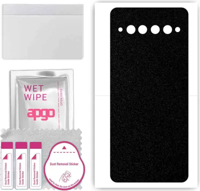 Produktbild von apgo Rückseite Schutzfolie, Skin, kompatibel mit TCL Plex, Hinten Displayschutzfolie aus Vinylfolie, kratzfest, einfache Montage - Mattschwarz