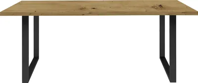 Produktbild von möbelando Esszimmertisch Speisetisch Küchentisch Holztisch Esstisch Tisch Talbert XV Artisan Eiche/Schwarz