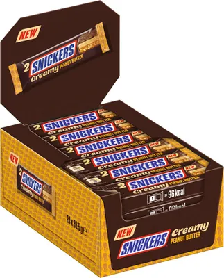Produktbild von SNICKERS Creamy Peanut Butter Schokoriegel 24 Riegel