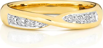 Produktbild von 18 Karat (750) Gold 3,6mm Slight Court Form Diamant Trauring/Ehering/Hochzeitsring Brillant-Schliff 0.14 Karat G - SI1, 53 (16.9); TRS3684518KYRSM