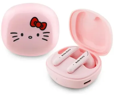 Zdjęcie produktu dla Słuchawki Hello Kitty O Glossy Finish TWS + etui ładujące (różowy)
