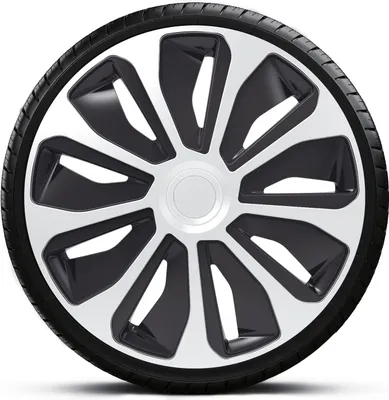 Produktbild von Radkappen Radzierblenden SATZ (4Stück) 16 Zoll PLATIN SILVER BLACK Z461094
