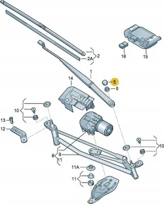 Obrázok produktu pre Kryt Skrutky Ramena Stierača Vw Audi Skoda