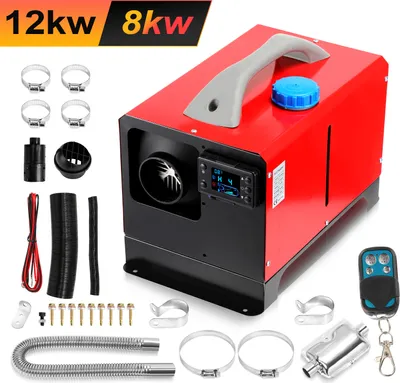 Image de Chauffage autonome diesel 8 kW 12 V avec écran LCD et télécommande, chauffage rapide, pour camping-car, garage, camion