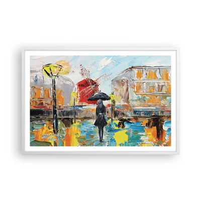 Produktbild von Gerahmtes Poster - Weißer Rahmen - Frau Bild Öl - 91,5x61 cm - Wand Bild - Wanddeko - Wandbilder - Kunstposter - Wandposter - Bilderrahmen - Bilder - Kunstdruck - Wanddekoration - P2WAA91x61-4974
