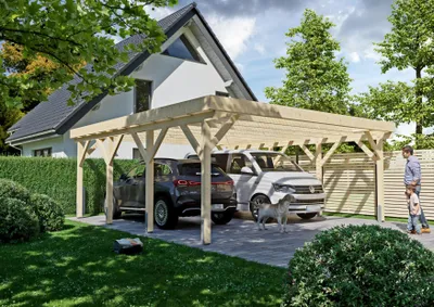 Produktbild von Carport Fremont II 6,00x6,50 m - inklusive hochwertigem Stahltrapez