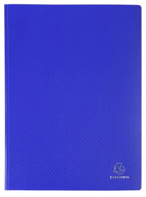 Produktbild von Exacompta 8560E Premium Sichtmappe aus blickdichten Kunststoff DIN A4 mit 60 Klarsichthüllen, 120 Sichten, perfekt für die Schule und das Büro Aktenhülle, Prospekthülle, 1 Stück Zufallsfarbe