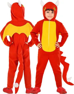 Produktbild von Kinderkostüm Drache rot 116
