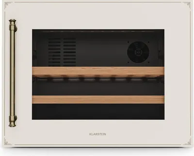 Zdjęcie produktu dla Klarstein Vinsider Victoria 28 Weinkühlschrank – 28 Flaschen, 1 Zone, 5–20°C, Touch-Bedienung, LED, Vibrations- und UV-Schutz, einbaufertig, leise, cremefarben