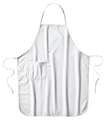 Zdjęcie produktu dla Fartuch kuchenny Sir Safety Evolution z poliestru i bawełny z boczną kieszenią, 65 x 85 cm, rozmiar uniwersalny, BIAŁY
