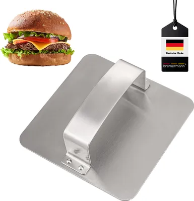 Produktbild von bremermann Burgerpresse, Hamburgerpresse für Patties, Smash-Burger, Edelstahl