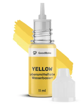 GoodBake Lebensmittelfarbe Gelb, wasserbasiert, flüssig, 11 ml