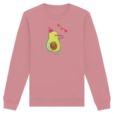 Produktbild von Mr. & Mrs. Panda Bio Baumwoll Pullover Avocado Party Zeit Größe M - Canyon Pink - Geschenk, Happy Birthday, Feier, Pulli, Sweater, Geburtstag, Geburtstagsfeier