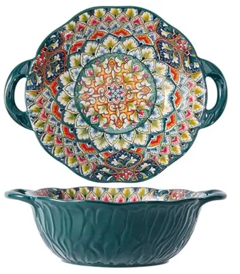 Produktbild von PromoHome® Keramik Salatschüssel Ø 20 cm – für Salat, Suppe, Obst, Dessert, mikrowellen- und ofengeeignet