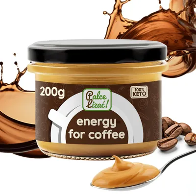 Immagine prodotto di PALCE LIZAĆ Energia per il caffè 200 g - Miscela per Bulletproof Coffee con ghee e olio di cocco - Naturale e senza lattosio - Con cannella, cardamomo e vaniglia