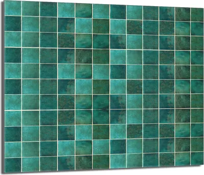 Obrázek produktu pro Kryt varné desky 60x52 Keramický kryt varné desky splashback skleněná deska dekorativní krájecí deska, tyrkysové dlaždice