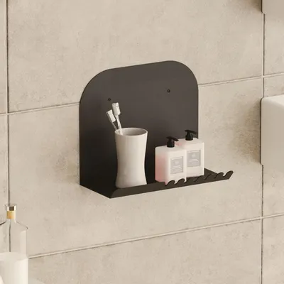 Immagine prodotto di Ugento - Mensola, 28x12x23h cm Nero, un Ripiano