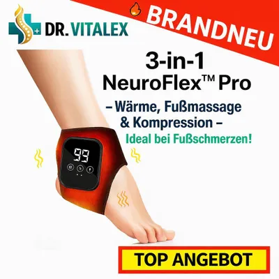 Produktbild von Dr. Vitalex NeuroFlex™ Pro - Fußmassage, Wärmefunktion & Kompression - bei Fußschmerzen!: Grau / CHINA