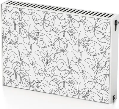 Produktbild von Schmetterlinge – Magnetische Heizkörperabdeckung – 80x60 cm – Magnet Heizkörperabdeckung – 3D Würfel – Heizkörperverkleidung – Magnetische Wandverkleidung – Wetterfest