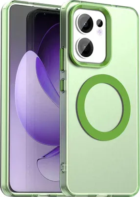Immagine prodotto di Custodia magnetica per Oppo Reno13 F 5G, sottile custodia traslucida opaca antiurto Verde
