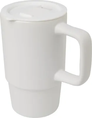 Produktbild von Floso - "Carter" Reisebecher, Keramik, 450ml PF4832 (Einheitsgröße) (Weiß)
