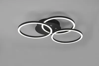 Produktbild von Reality LED Deckenleuchte Circle schwarz matt Fernbedienung